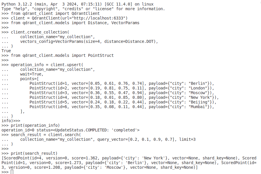 qdrant db demo