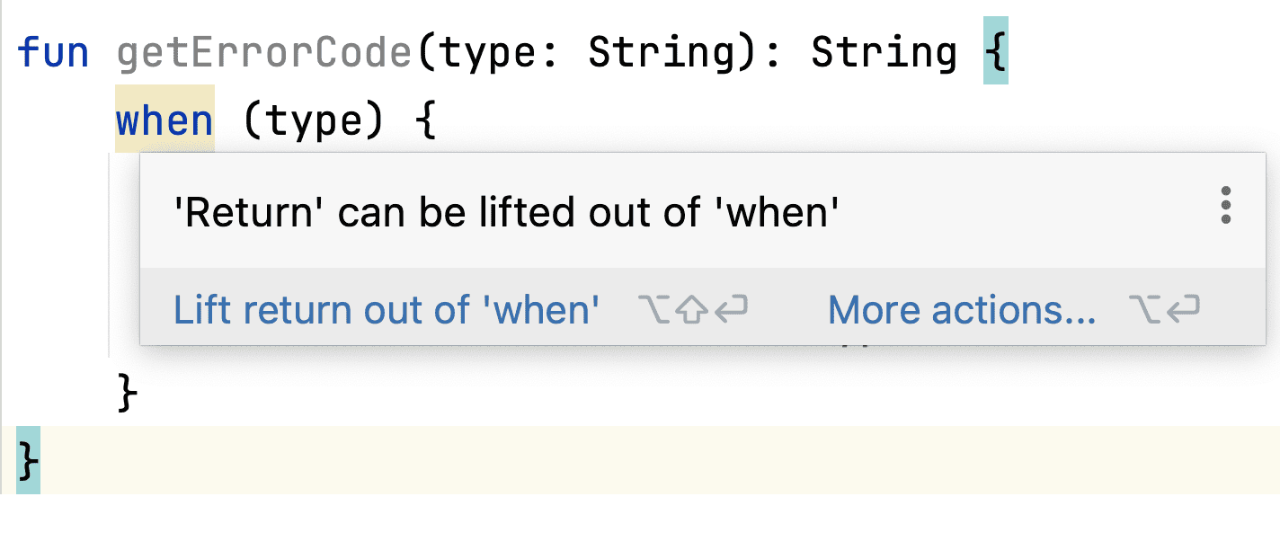 Warning in IDE