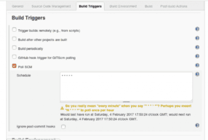 setting up build triggers