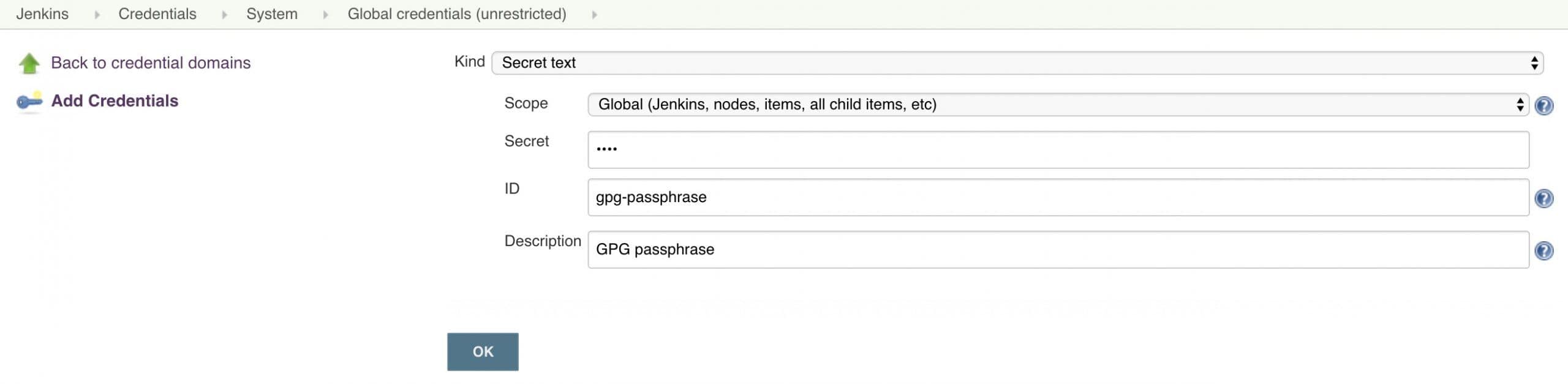 git secret jenkins passphrase