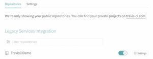 Travis CI Enable Repository