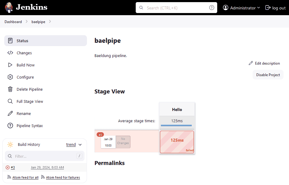 Jenkins build failure