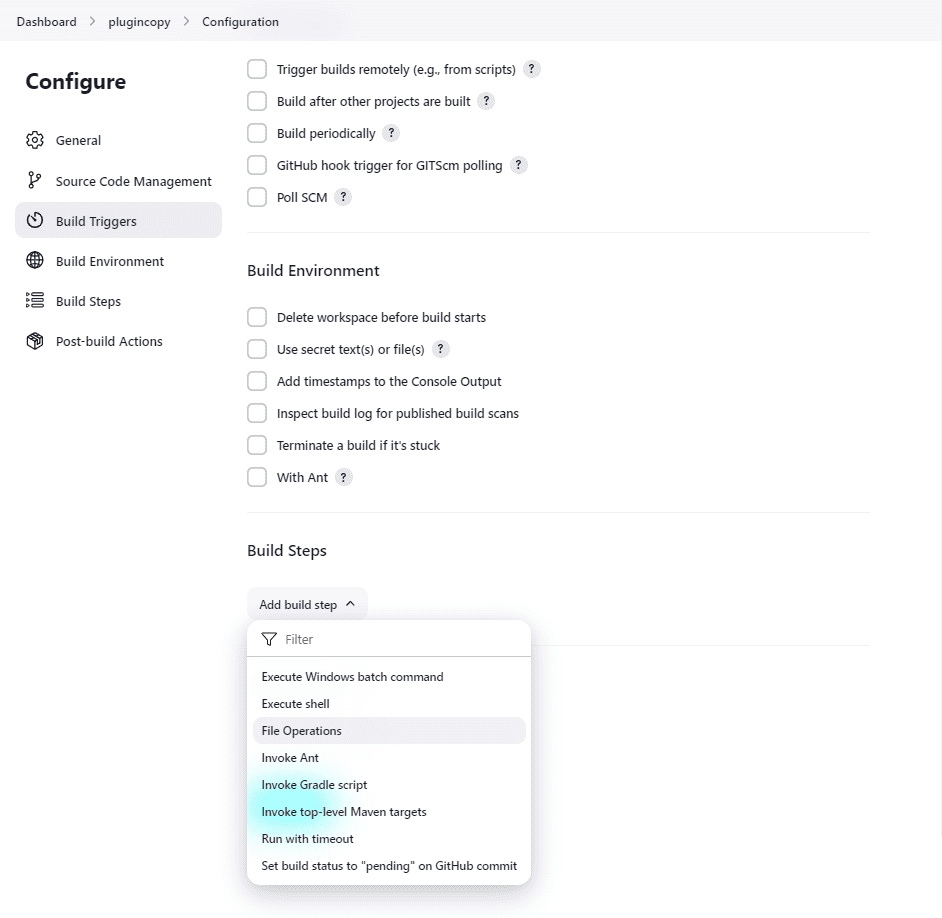 Jenkins File Operations plugin