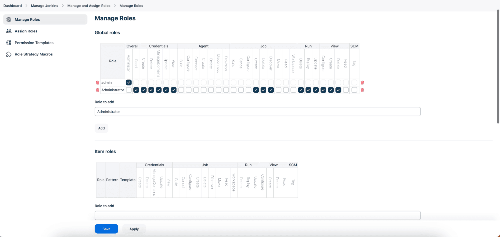 manage roles