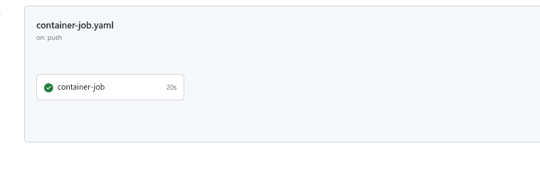 Container-Job Job With a Green Checkmark