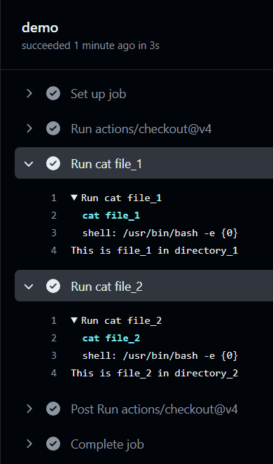 Changing working directory in Github Actions steps